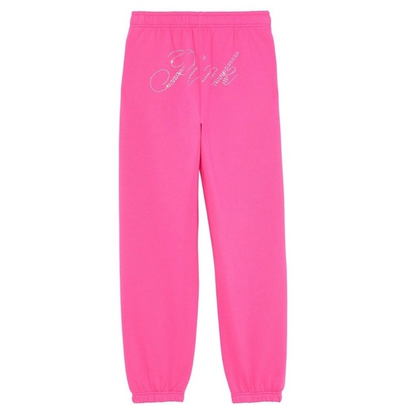 Pink by VS Ivy Fleece Sweatpants XL Bling - Picture 3 of 3